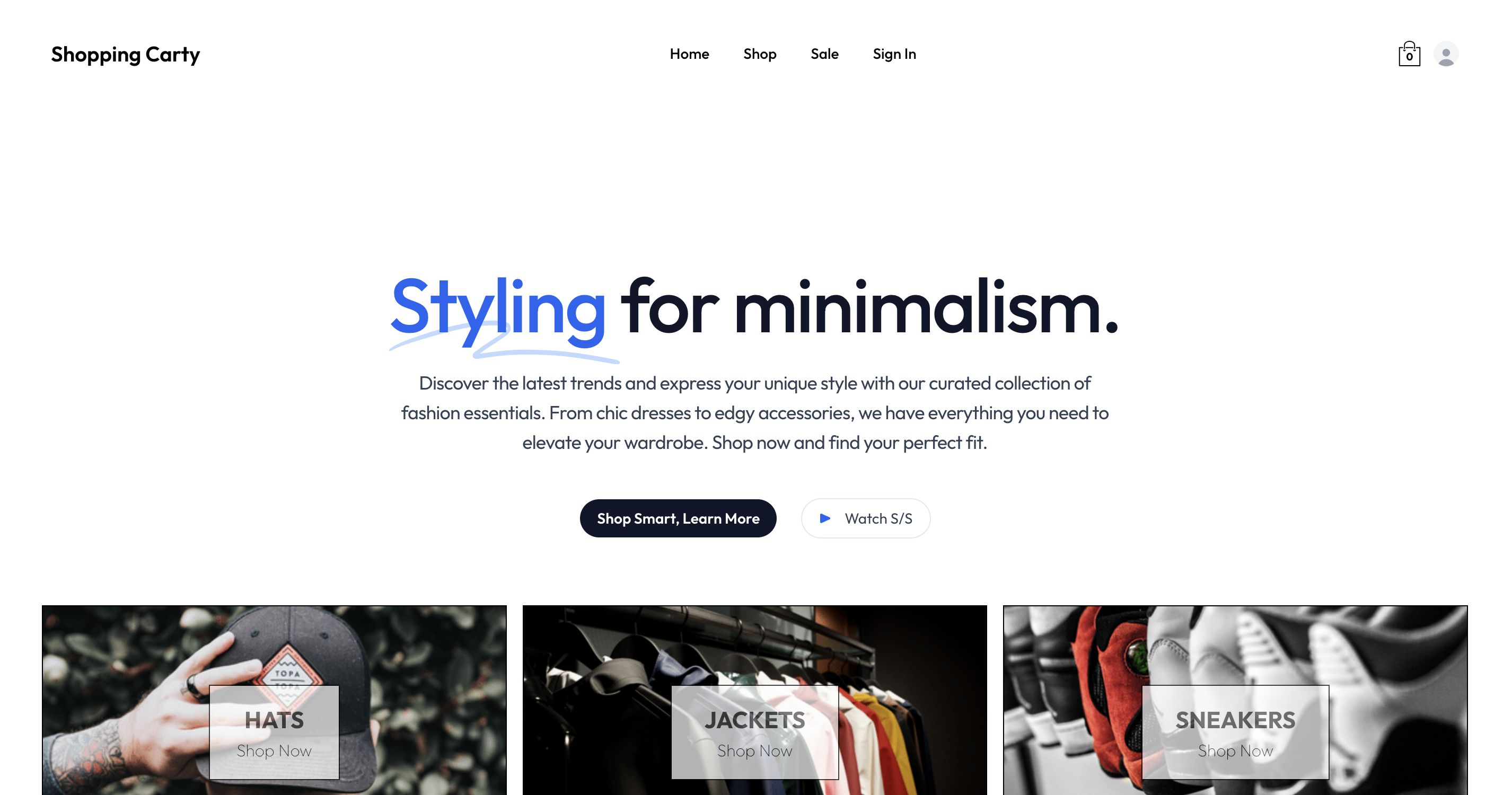 E-commerce Shopping cart 