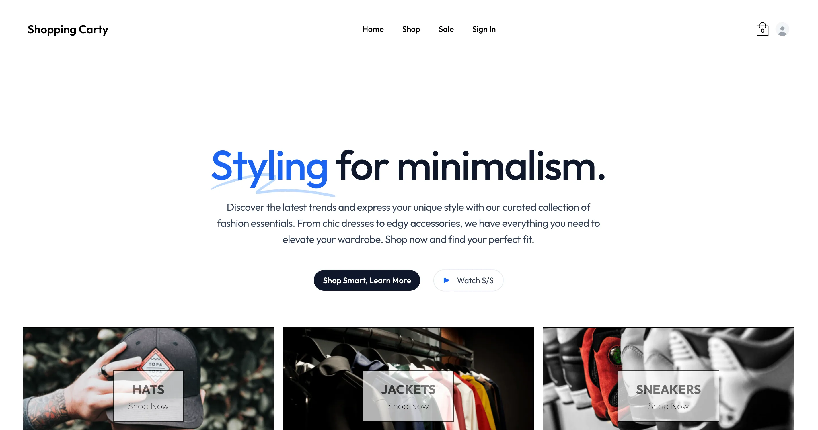 E-commerce Shopping cart